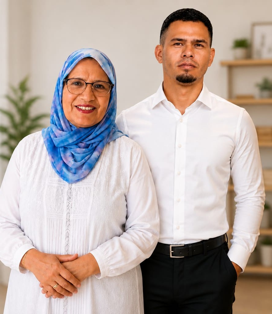 Dr. Maryam Navsa and her son-in-law